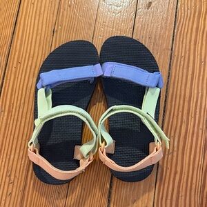 Teva Kids Sandals in Black, Green, and Orange